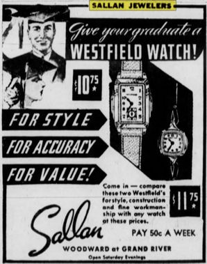Sallan Jewelers - June 1941 Ad (newer photo)